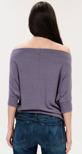 Load image into Gallery viewer, Short Sleeve Anywhere Top in Dark Lavender
