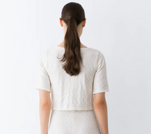 Load image into Gallery viewer, Ivory Sequin Short Sleeve Top

