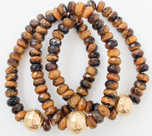 Load image into Gallery viewer, Rondelle Gemstone Ball Bracelet
