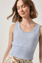 Load image into Gallery viewer, Cropped Scoop Tank Sweater in Clearwater

