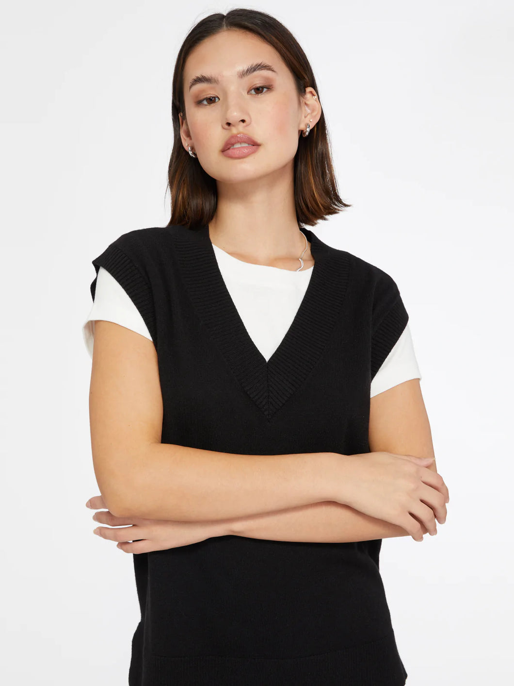 BFF Sweater Vest- Black