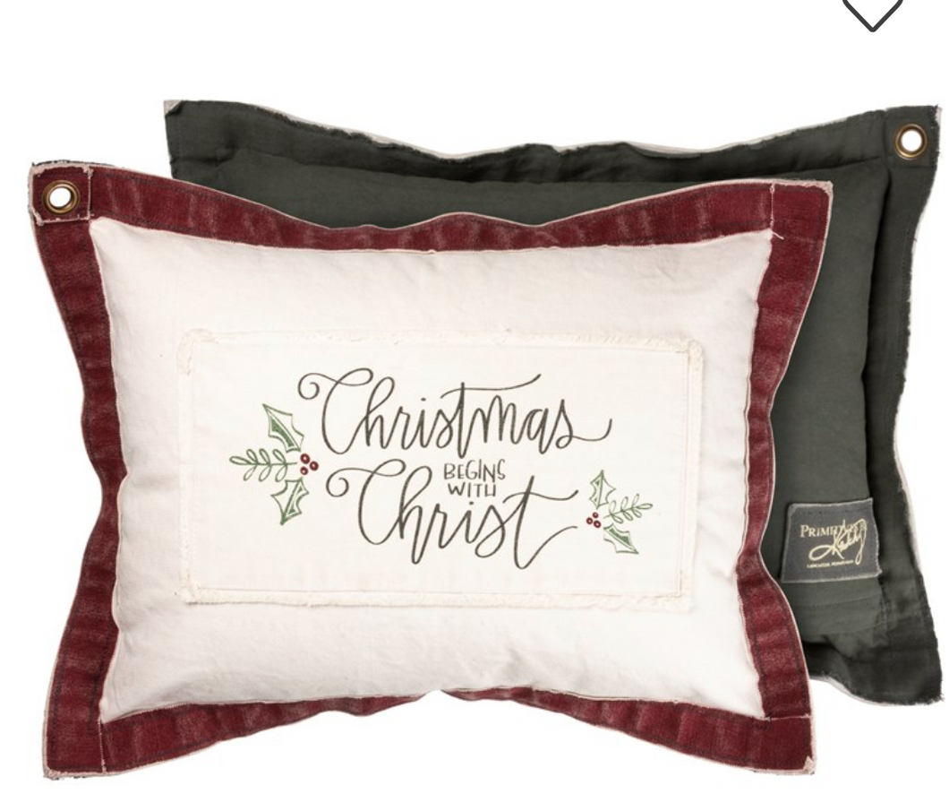 Pillow - Christmas Begins With Christ
