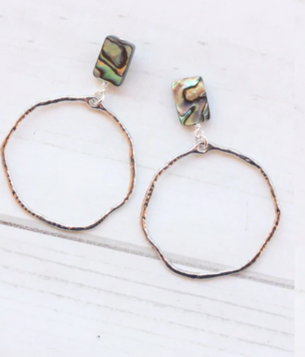 Abalone Post w/ Branch Earrings