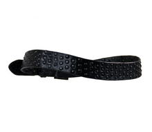 Load image into Gallery viewer, Coperto Curved Handmade Leather Belt in Black
