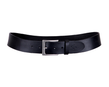 Load image into Gallery viewer, Lato Curved Handmade Leather Belt in Black
