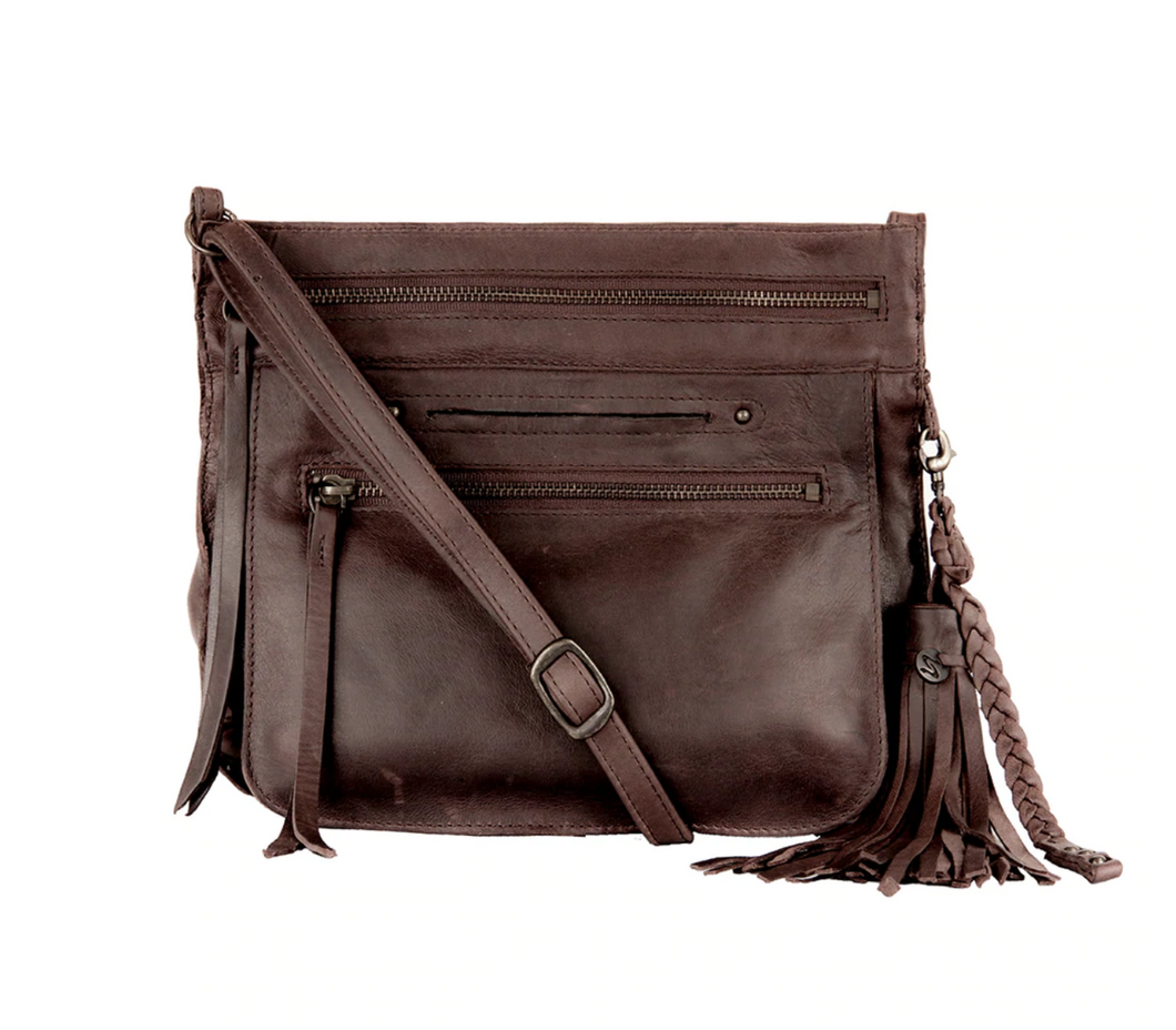 Media Lightweight Handmade Leather Crossbody Bag