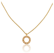 Load image into Gallery viewer, Pearl Circle Pendant Necklace
