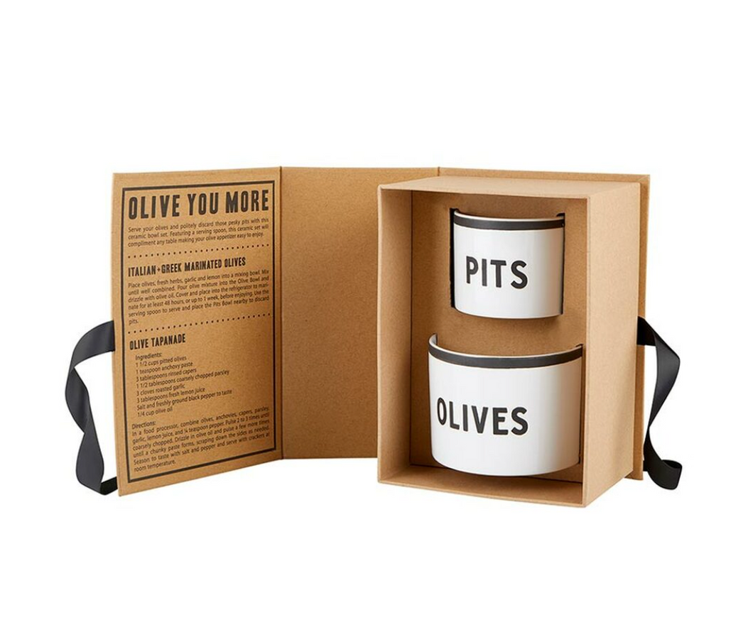 Olive & Pits Bowl Book Box