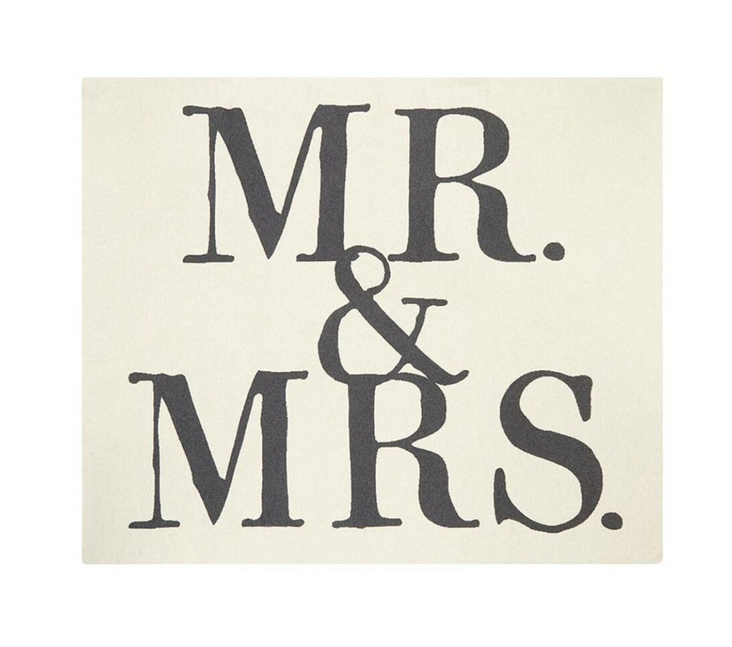 Mr. and Mrs. Throw Blanket
