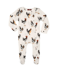 Load image into Gallery viewer, Chicken Organic Cotton Snap Footed Romper
