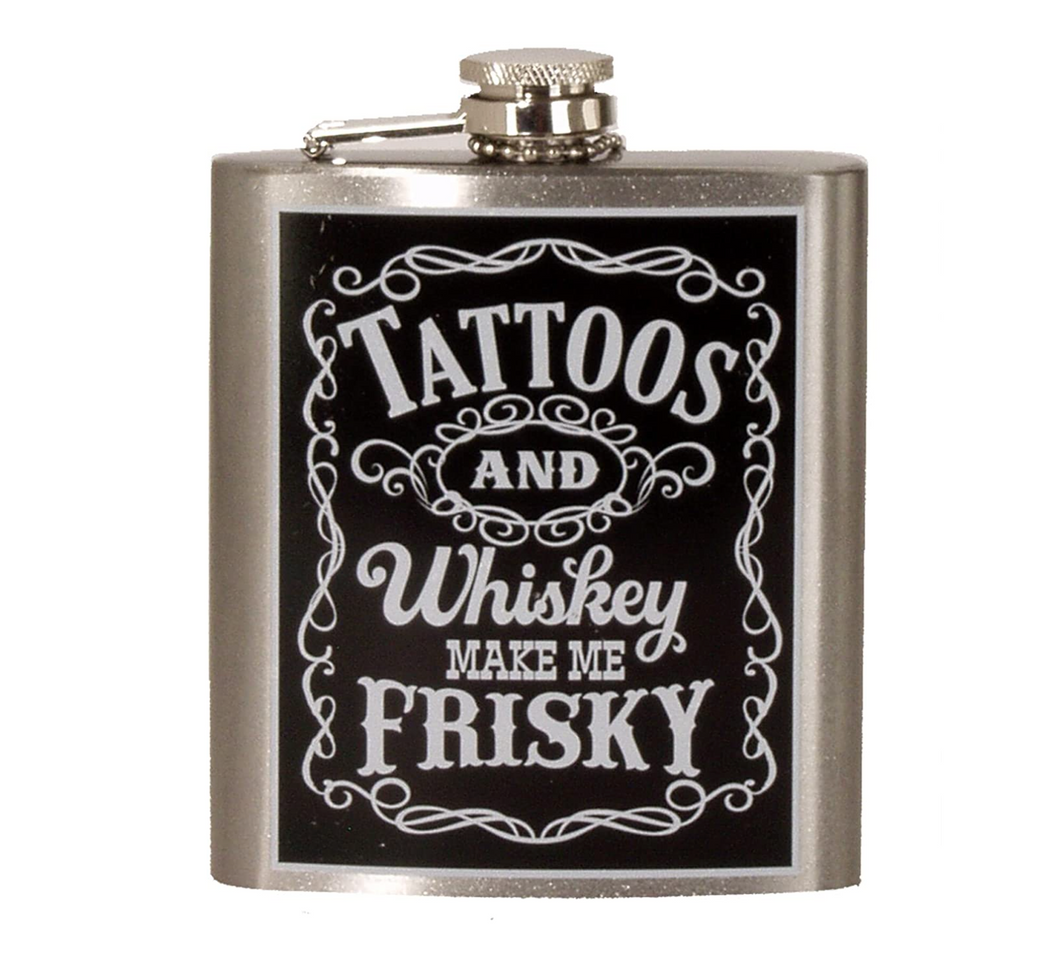 Tattoos and Whiskey Flask