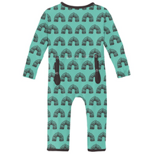 Load image into Gallery viewer, Glass Spring Toy Print Coverall with Zipper
