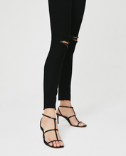 Load image into Gallery viewer, Farrah Ankle Skinny in Midnight Black Destruct

