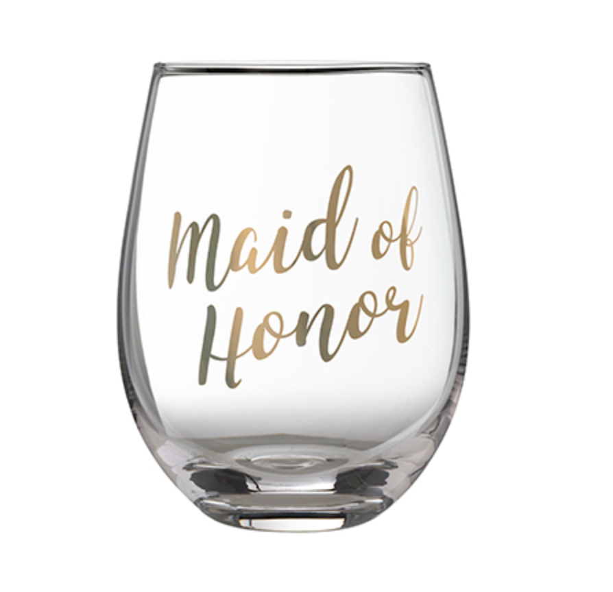 Maid of Honor Wine Glass