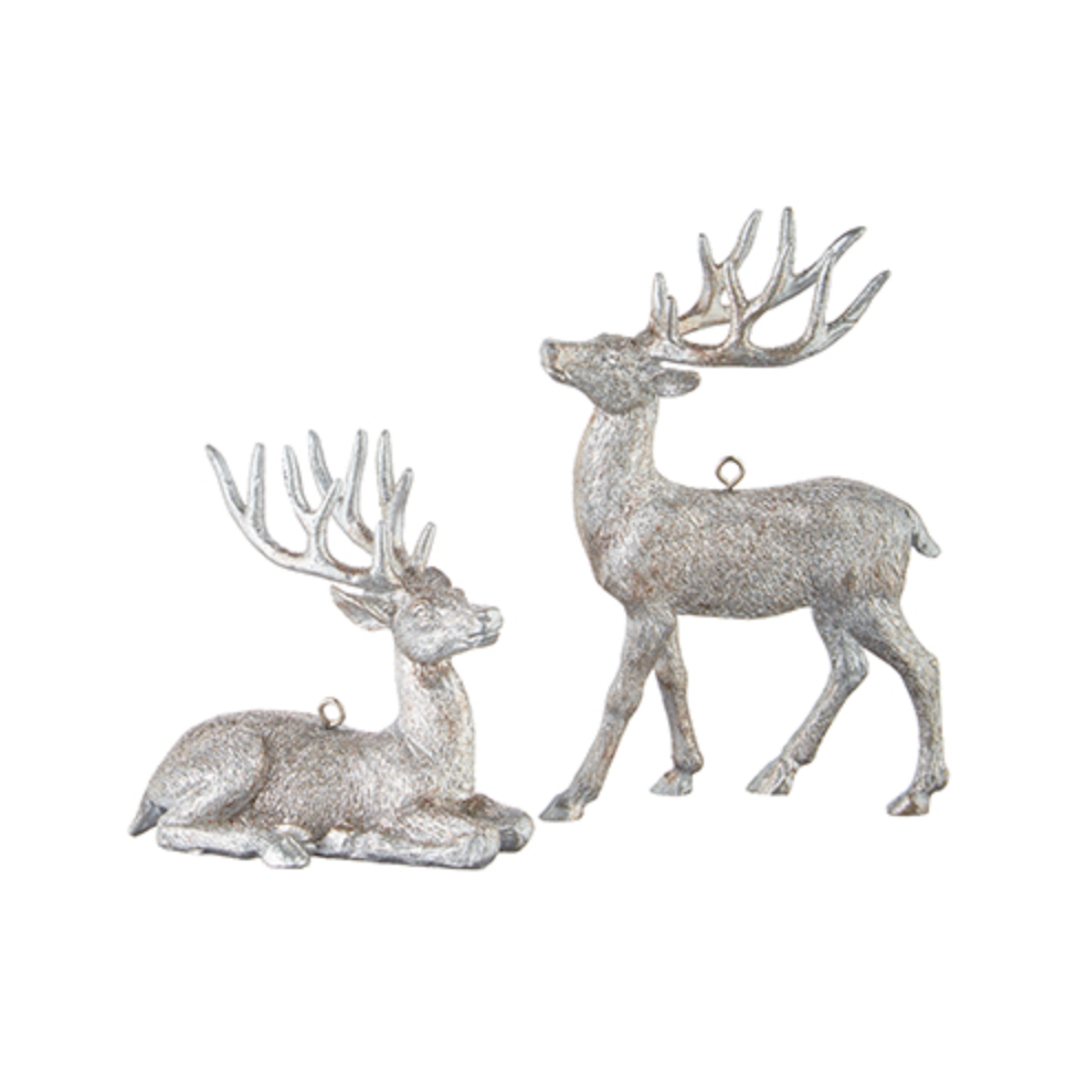 Silver Deer Ornament