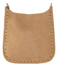 Load image into Gallery viewer, Classic Vegan Suede Studded Messenger
