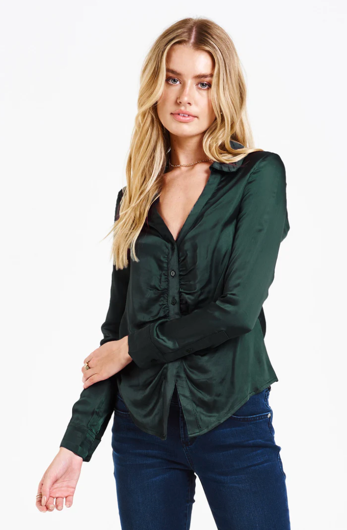 Saylor Blouse in Evergreen