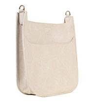Load image into Gallery viewer, Vegan Leather Messenger Bag in Cream
