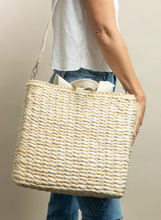 Load image into Gallery viewer, Straw Cooler Tote
