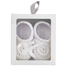 Load image into Gallery viewer, White Crochet Booties
