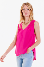 Load image into Gallery viewer, Paige Ruched Tank in Beet Root
