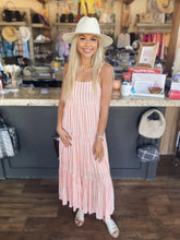 Load image into Gallery viewer, Coral Stripe Maxi Dress
