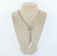 Load image into Gallery viewer, Knotted Curb Chain Necklace W/ Mini Pearls
