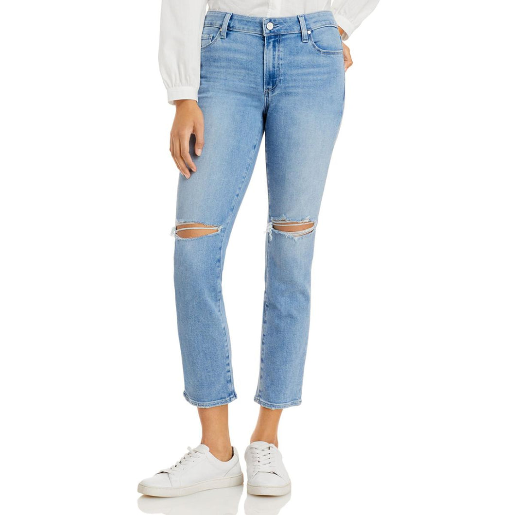 Paige Amber Mid Rise Destructed Jeans in Fiesta